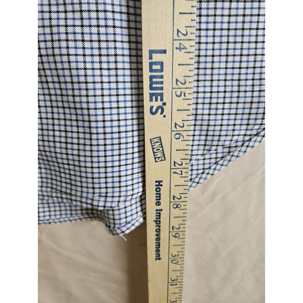 Ralph Lauren Boys XL 18-20 Blue White Gingham Check Cotton Button Down Shirt